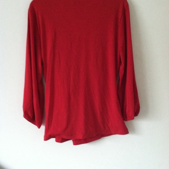 🆕 Gorgeous Red Wrap Blouse - Picture 2 of 7